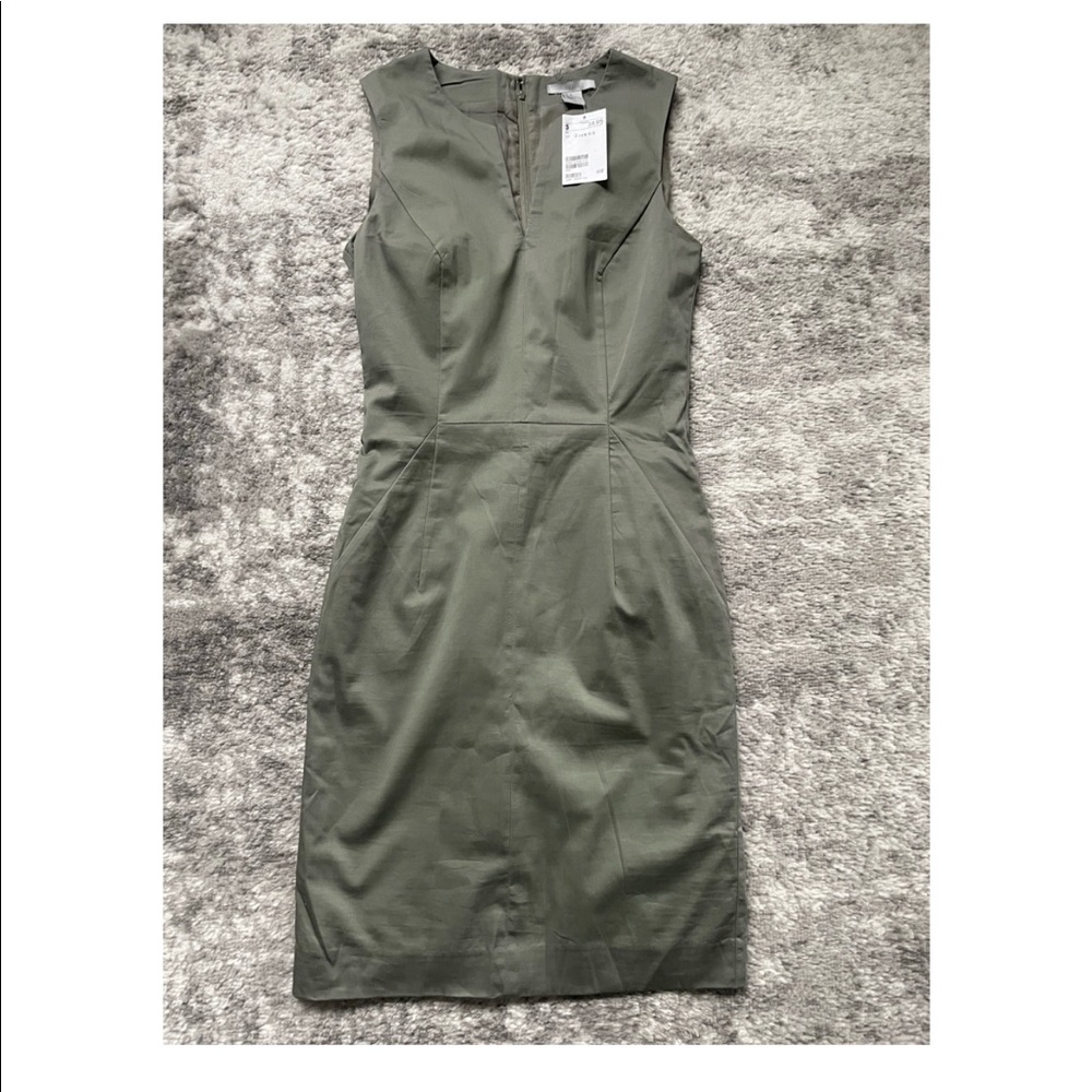 H&M sheath bodycon pencil Cocktail Dress - Olive Green - NEW! - Size:2